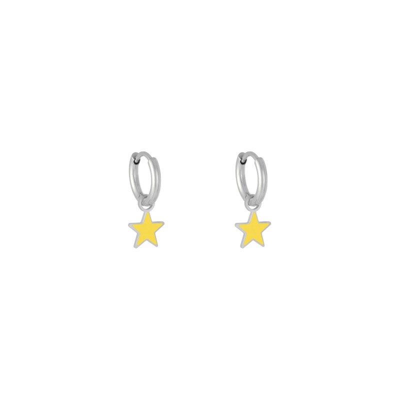 Oorbellen Pastel Star Geel