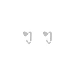 Oorbellen Huggies Heart Zilver