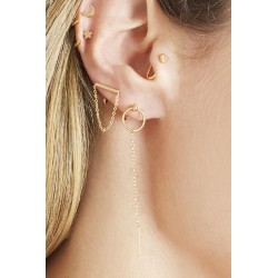 Oorbellen Huggies Moon Zilver