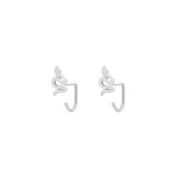 Oorbellen Huggies Snake Zilver