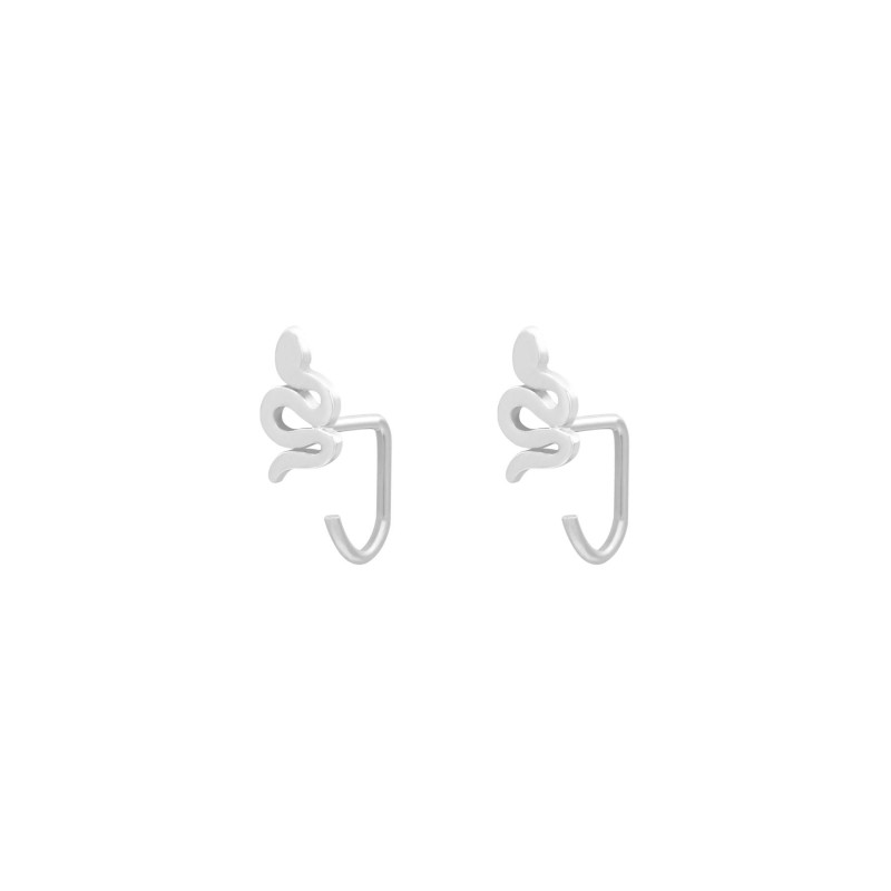 Oorbellen Huggies Snake Zilver