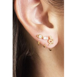 Oorbellen Huggies Snake Zilver