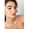 Double Heart Earstuds in Silver