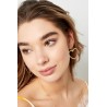 Double Heart Earstuds in Silver