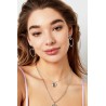 Double Heart Earstuds in Silver